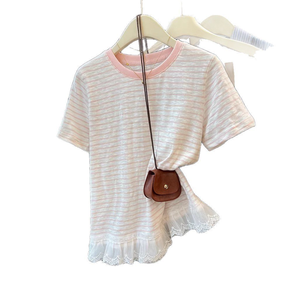 Summer Fashion Super Beautiful Unique Stripedplaid Tops - Image 6