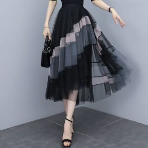 New Women's Summer Adult Lady Like Woman Western Style Youthful-looking Lightly Mature Fashion Tulle Skirt