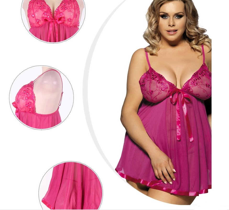 Women Sexy Lingerie Big Code 6XL Sleepwear Sleepdress - Image 6