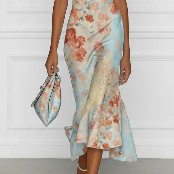 Floral Elegant Long Casual Dress For Women - Image 3