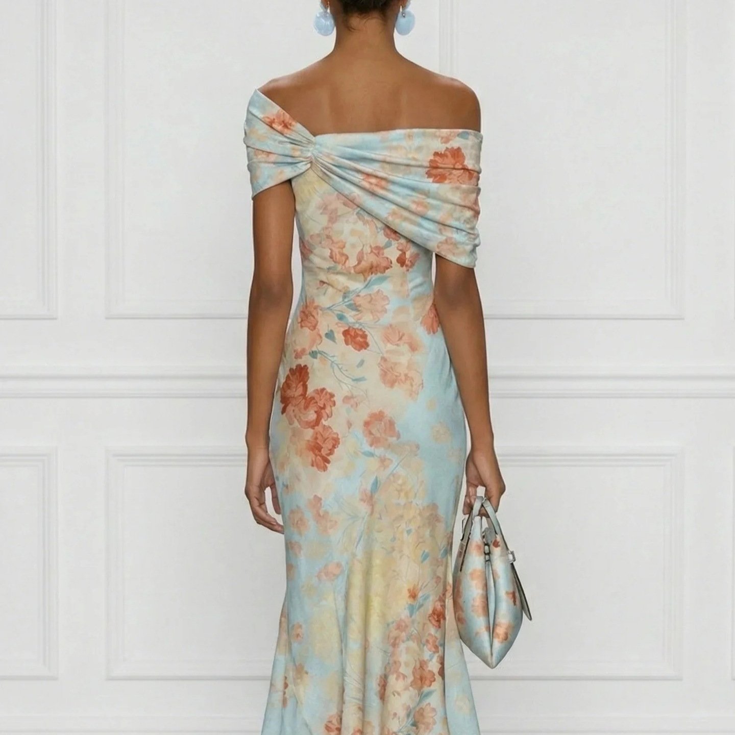 Floral Elegant Long Casual Dress For Women - Image 4