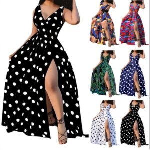 Sexy Dresses Women Party Ladies Belt Plus Size Forked Club Dresses